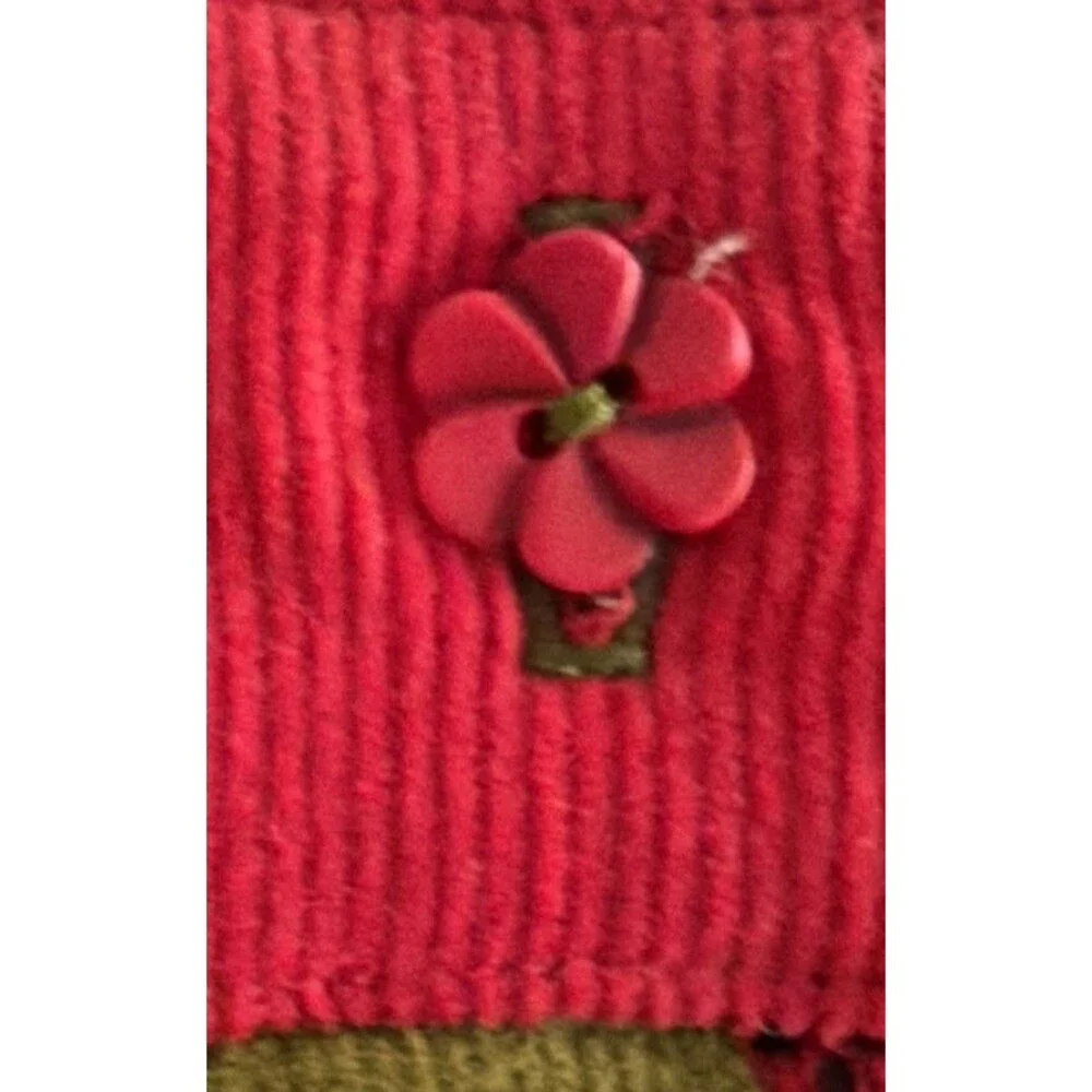 Baby Toddler Corduroy Dress Size 2 Apple Print Made in New Zealand